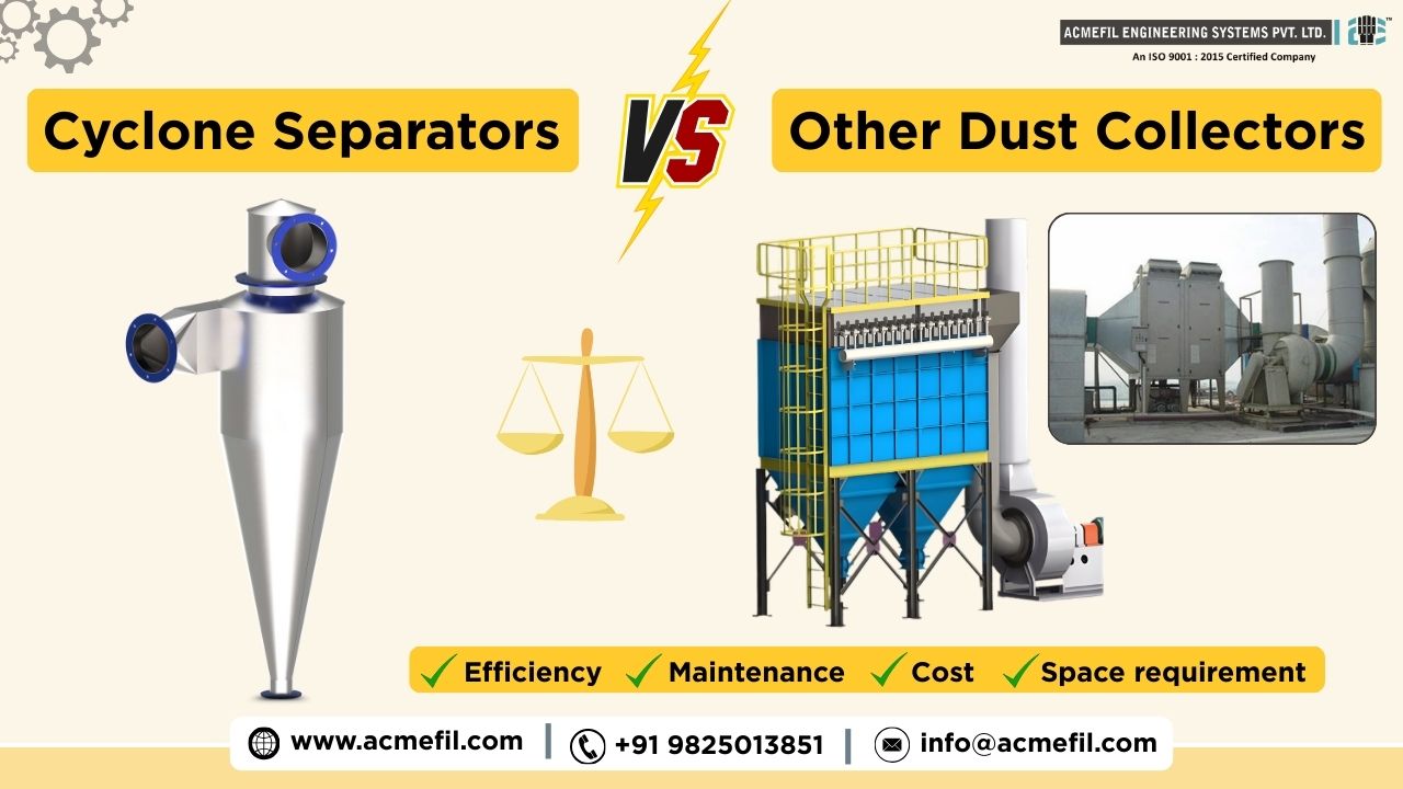 Cyclone Separators vs. Other Dust Collection Methods: A Comparative Analysis Compare cyclones with bag filters and electrostatic precipitators.